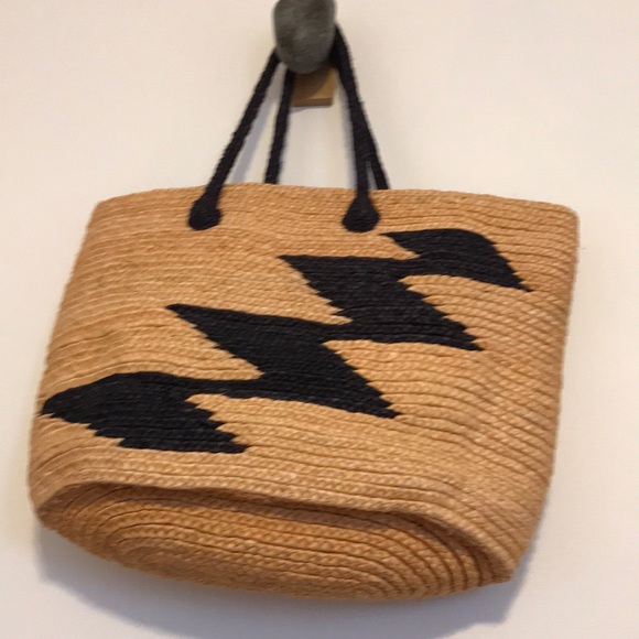 NWOT Indego Africa Fair Trade Zig Zag Beach Bag - Picture 7 of 7